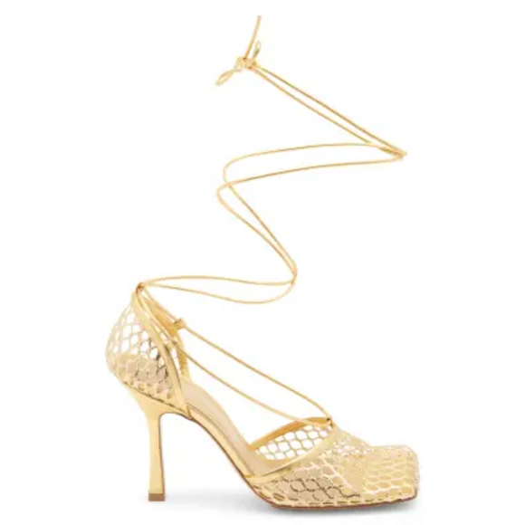 Bottega Veneta Shoes - Bottega Veneta RARE Metallic Leather Wrap Sandals NIB RETAILS $1250 in Gold